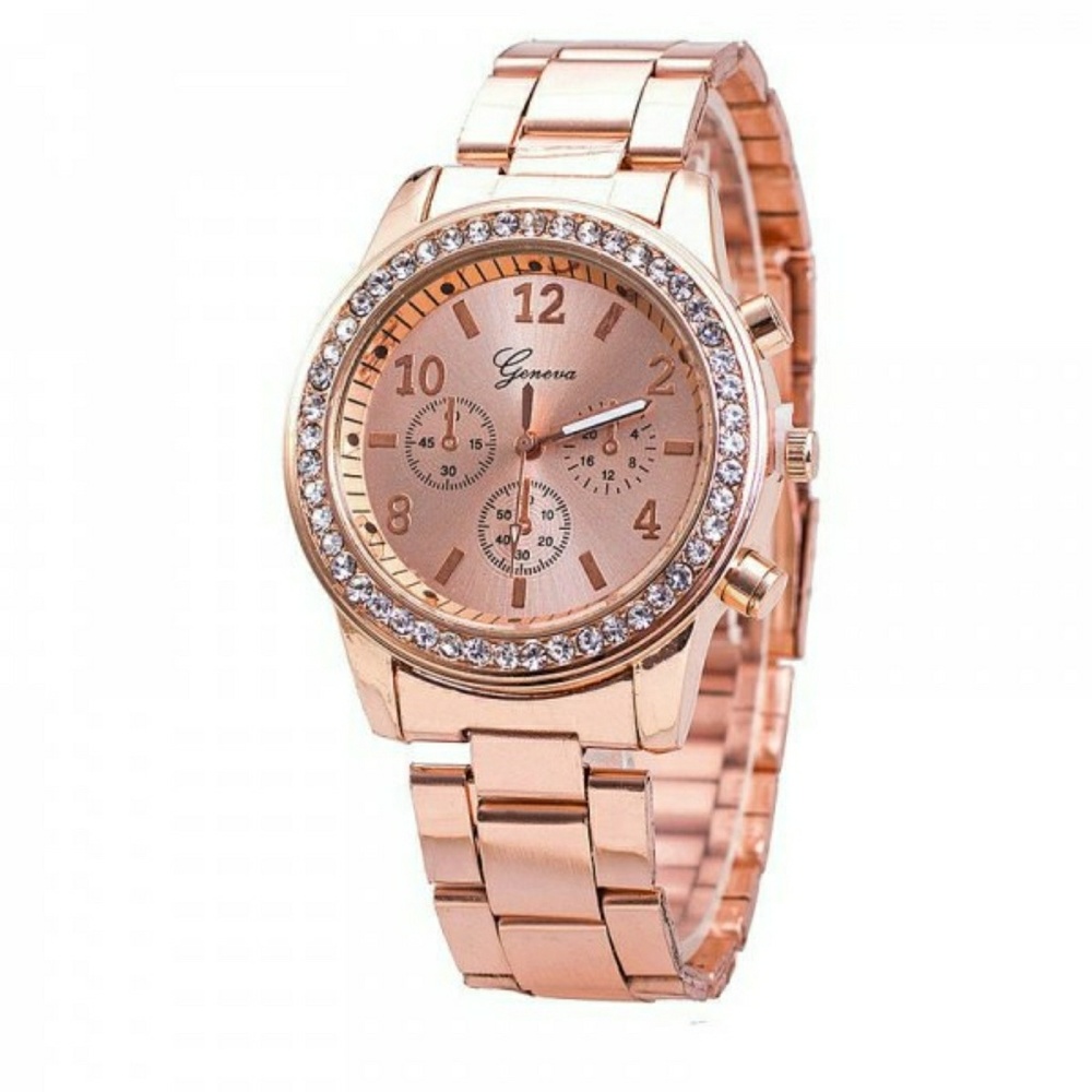 The New Fashion Lady Business Steel Quartz Diamond